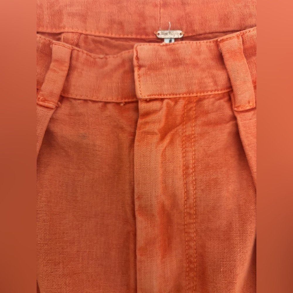 NEW FREE PEOPLE - Sweet Talk Chino Pants in Orange - Picture 8 of 9